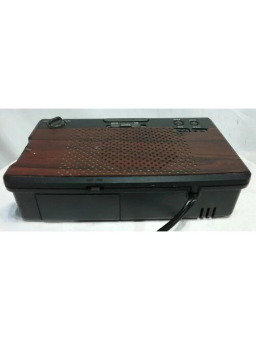 Vintage GE General Electric 7-4613C AM/FM Digital Alarm Clock Radio Wood Tested